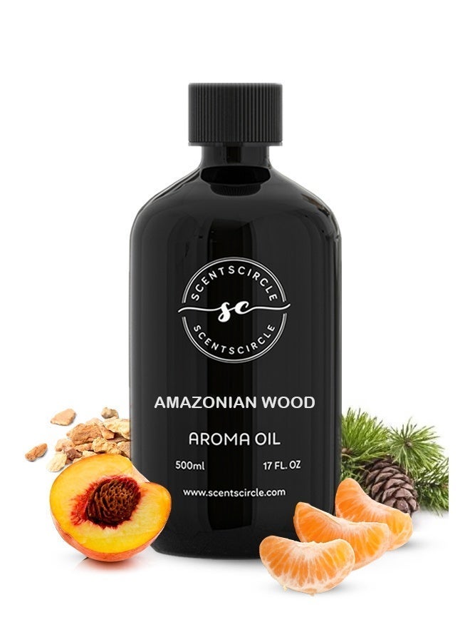Scentscircle Amazonian Wood Fragrance Luxury Diffuser Oil with Bergamot, Orange Peel, Leather & Cedarwood | Long-Lasting Home & Office Aroma | 500ml | Scentscircle - Image 1